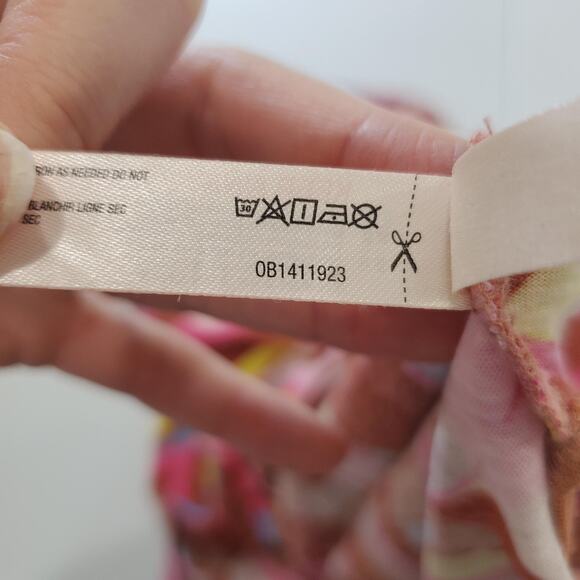 Free People Movement Shirt Large Multicolor Abstract Swirl V Neck Long Sleeve - Picture 7 of 9